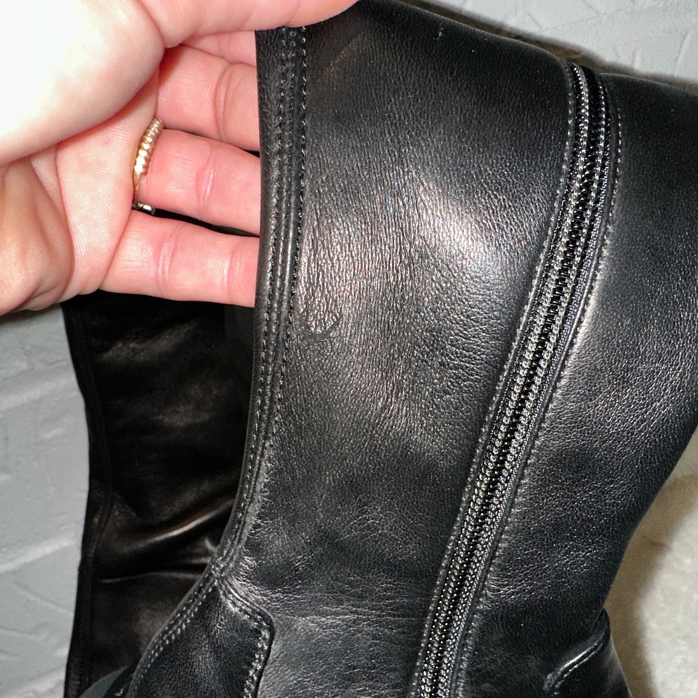 ALEXANDER MCQUEEN Tread Leather Over-The-Knee Boots Size 36 - Picture 14 of 16
